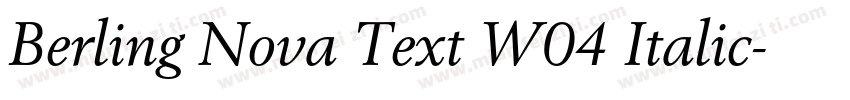 Berling Nova Text W04 Italic字体转换